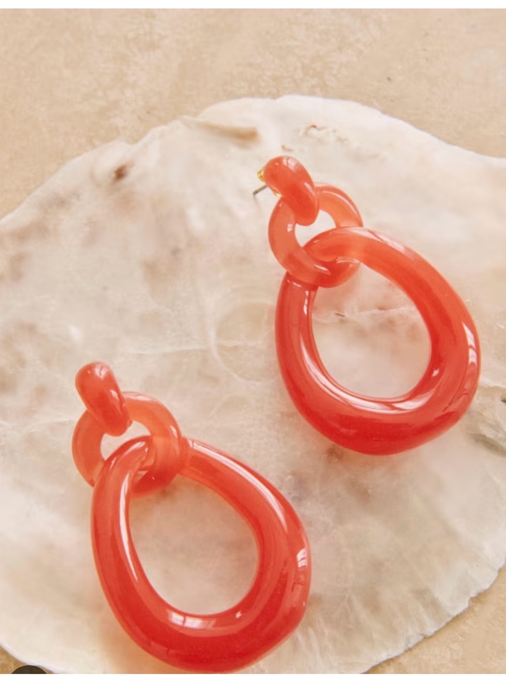 Sézane Selma earrings coral